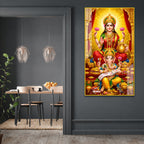 Divine Lakshmi Ganesh Acrylic Painting for Home Temple Decor