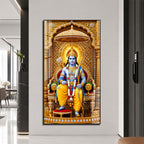 Lord Rama with Bow and Arrow Acrylic Wall Painting for Hindu Home, Temple and Religious Decoration