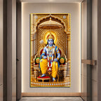 Lord Rama with Bow and Arrow Acrylic Wall Painting for Hindu Home, Temple and Religious Decoration