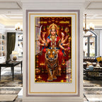 Sacred Durga Mata Acrylic Artwork for Temple Decoration