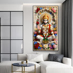 Premium Lord Hanuman Religious Acrylic Painting for Home Temple and Gifting