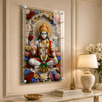 Premium Lord Hanuman Religious Acrylic Painting for Home Temple and Gifting