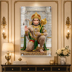 Premium Hanuman Ji Acrylic Wall Painting for Pooja Room, Office and Living Room