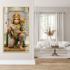 Premium Hanuman Ji Acrylic Wall Painting for Pooja Room, Office and Living Room