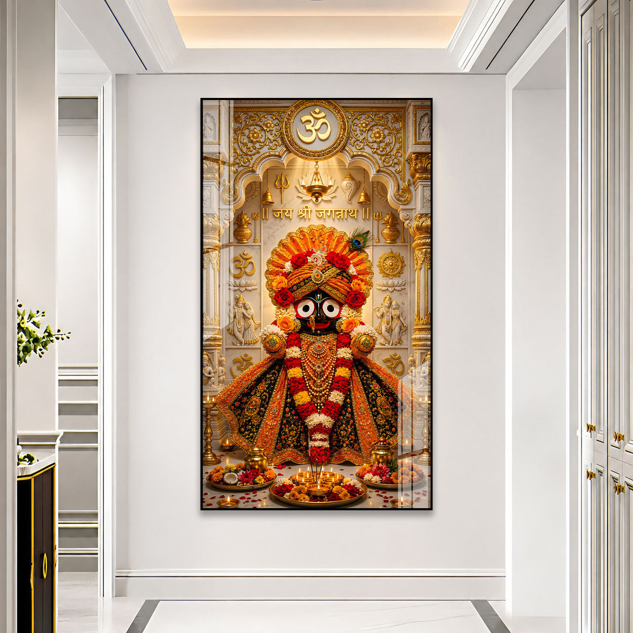Sacred Lord Jagannath Blessing Acrylic Painting Gift for Home, Office and Pooja Room