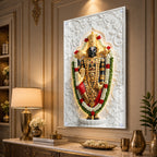 Luxury Tirupati Balaji Acrylic Glass Wall Painting for Home Temple and Spiritual Home Decor