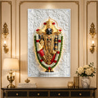 Luxury Tirupati Balaji Acrylic Glass Wall Painting for Home Temple and Spiritual Home Decor
