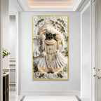 Lord Shrinathji Divine Acrylic Wall Art with Traditional Nathdwara Inspired Floral Design