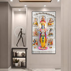 Sacred Dashavatara Vishnu Acrylic Painting for Mandir, Office and Spiritual Wall Decoration