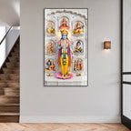 Sacred Dashavatara Vishnu Acrylic Painting for Mandir, Office and Spiritual Wall Decoration