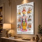 Sacred Dashavatara Vishnu Acrylic Painting for Mandir, Office and Spiritual Wall Decoration
