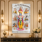 Sacred Dashavatara Vishnu Acrylic Painting for Mandir, Office and Spiritual Wall Decoration