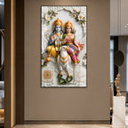 Sacred Lord Vishnu and Goddess Lakshmi on Garuda Acrylic Wall Art for Positive Energy and Prosperity