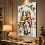 Sacred Lord Vishnu and Goddess Lakshmi on Garuda Acrylic Wall Art for Positive Energy and Prosperity