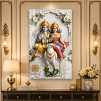 Sacred Lord Vishnu and Goddess Lakshmi on Garuda Acrylic Wall Art for Positive Energy and Prosperity