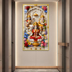 Hindu Gods Lakshmi Ganesha Saraswati Acrylic Wall Decor for Home Temple and Spiritual Interior