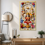 Hindu Gods Lakshmi Ganesha Saraswati Acrylic Wall Decor for Home Temple and Spiritual Interior