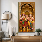 Goddess Lakshmi and Lord Ganesha Acrylic Wall Painting for Home Temple and Pooja Room Decor