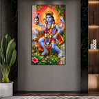 Premium Lord Khandoba Hindu God Acrylic Wall Painting for Home Office Temple Decor