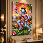 Premium Lord Khandoba Hindu God Acrylic Wall Painting for Home Office Temple Decor