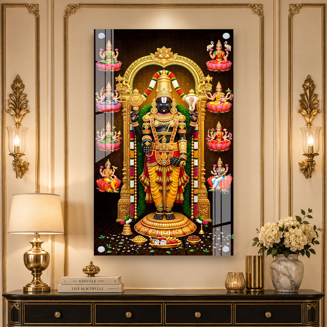 Premium Sri Venkateswara Swamy Acrylic Glass Painting for Home Temple Decoration