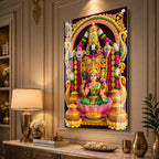 Luxury Hindu Religious Tirupati Balaji with Lakshmi Acrylic Painting for Interior Wall Decor
