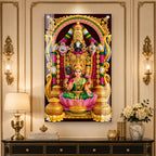 Luxury Hindu Religious Tirupati Balaji with Lakshmi Acrylic Painting for Interior Wall Decor
