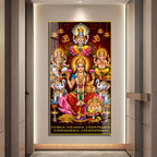 Goddess Lakshmi Vishnu Ganesha Saraswati Acrylic Wall Art for Hindu Temple and Spiritual Home Decor