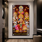 Goddess Lakshmi Vishnu Ganesha Saraswati Acrylic Wall Art for Hindu Temple and Spiritual Home Decor