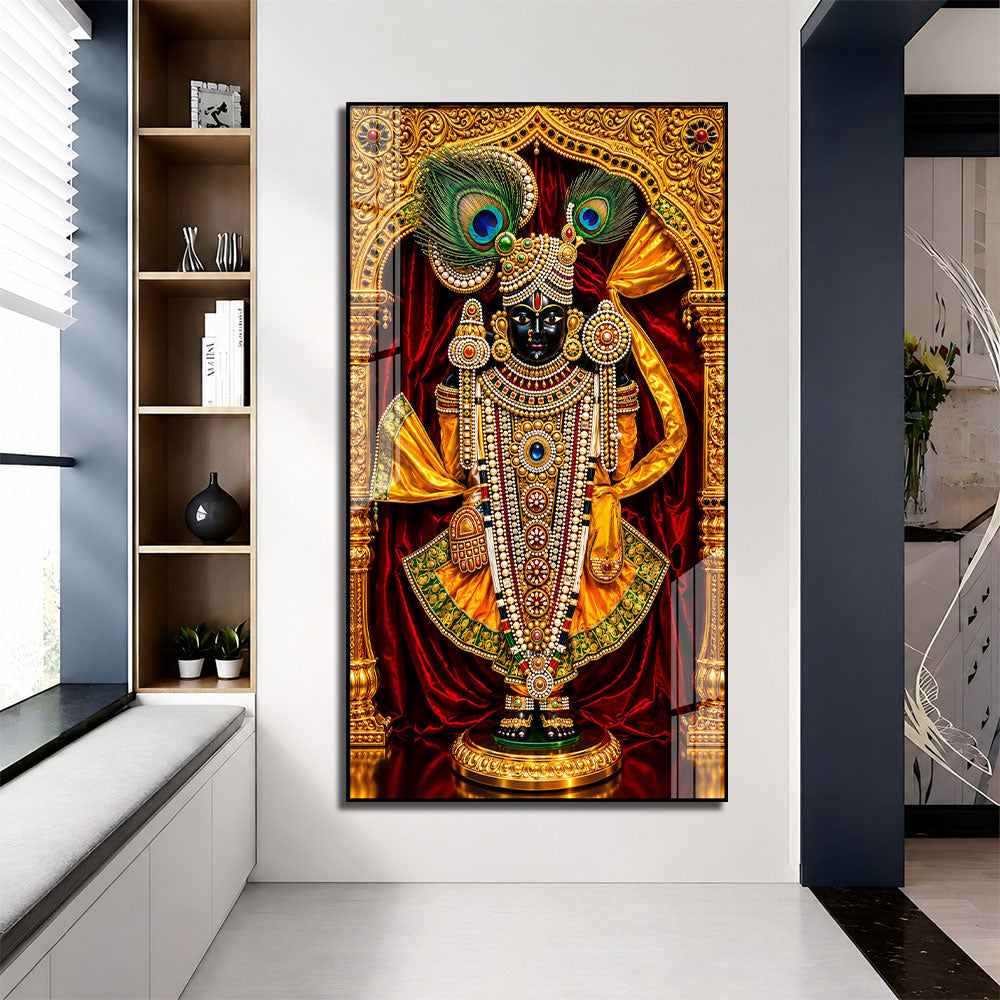 Shrinathji Bhagwan Premium Acrylic Wall Painting for Living Room Home Decor