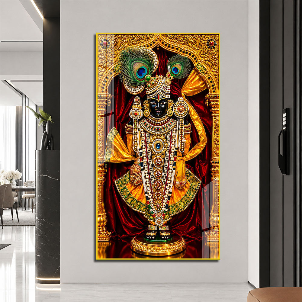 Shrinathji Bhagwan Premium Acrylic Wall Painting for Living Room Home Decor