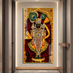 Shrinathji Bhagwan Premium Acrylic Wall Painting for Living Room Home Decor