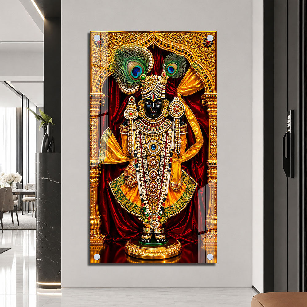 Shrinathji Bhagwan Premium Acrylic Wall Painting for Living Room Home Decor