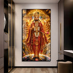 Majestic Lord Vishnu Vishwaroop Acrylic Wall Art for Pooja Room Decoration