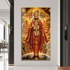 Majestic Lord Vishnu Vishwaroop Acrylic Wall Art for Pooja Room Decoration