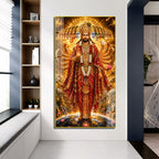 Majestic Lord Vishnu Vishwaroop Acrylic Wall Art for Pooja Room Decoration