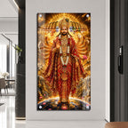 Majestic Lord Vishnu Vishwaroop Acrylic Wall Art for Pooja Room Decoration