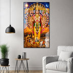 Grand Vishwaroop Vishnu Acrylic Wall Art with Lord Krishna, Arjuna and Divine Forms