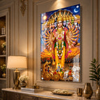 Grand Vishwaroop Vishnu Acrylic Wall Art with Lord Krishna, Arjuna and Divine Forms