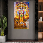 Indian Hindu Gods Vishwaroop Acrylic Wall Art with Krishna and Divine Avatars