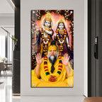 Premanand Ji Maharaj with Radha Krishna Premium Acrylic Wall Painting for home décor