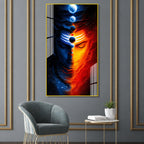 Luxury Lord Shiva Abstract Universe Acrylic Glass Painting for Modern Home Decor