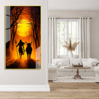 Mystical Mahadev with Nandi Bull Devotional Acrylic Wall Painting for Modern Home Interior Decor