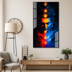 Modern Lord Shiva Divine Cosmic Portrait Acrylic Painting for Luxury Wall Decoration