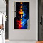 Modern Lord Shiva Divine Cosmic Portrait Acrylic Painting for Luxury Wall Decoration