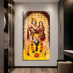 Premanand Ji Maharaj Radha Naam Premium Acrylic Painting for Home Temple