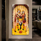 Premanand Ji Maharaj Radha Naam Premium Acrylic Painting for Home Temple