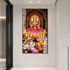 Beautiful Lakshmi Ganesha Saraswati Acrylic Wall Art for Home Decor Office Temple and Festival Gift
