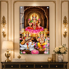 Beautiful Lakshmi Ganesha Saraswati Acrylic Wall Art for Home Decor Office Temple and Festival Gift