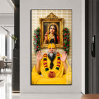 Vrindavan Saint Premanand Ji Maharaj Religious Acrylic Wall Painting for Spritual Home Decor